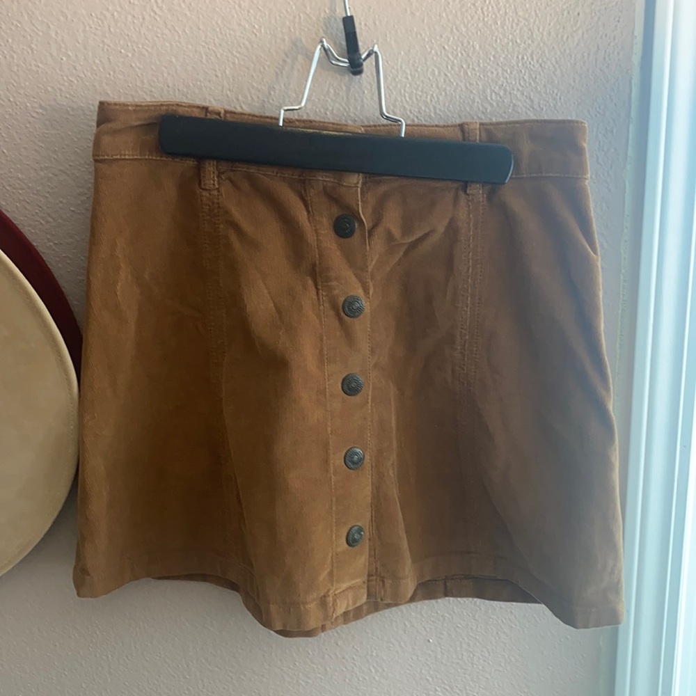 Corduroy mini skirt